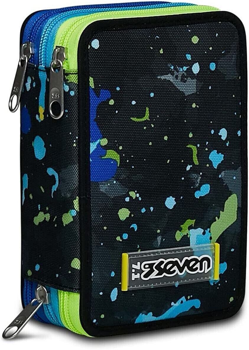 ASTUCCIO 3 ZIP accessoriato SEVEN boy FLUO STRING - SEVEN scuola 2023/24