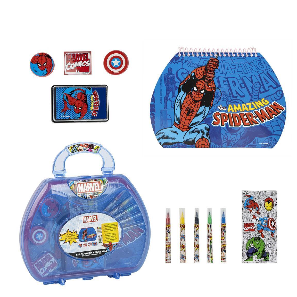Set Cartoleria Da Colorare Briefcase Marvel BLU | MASCHIO CERDà