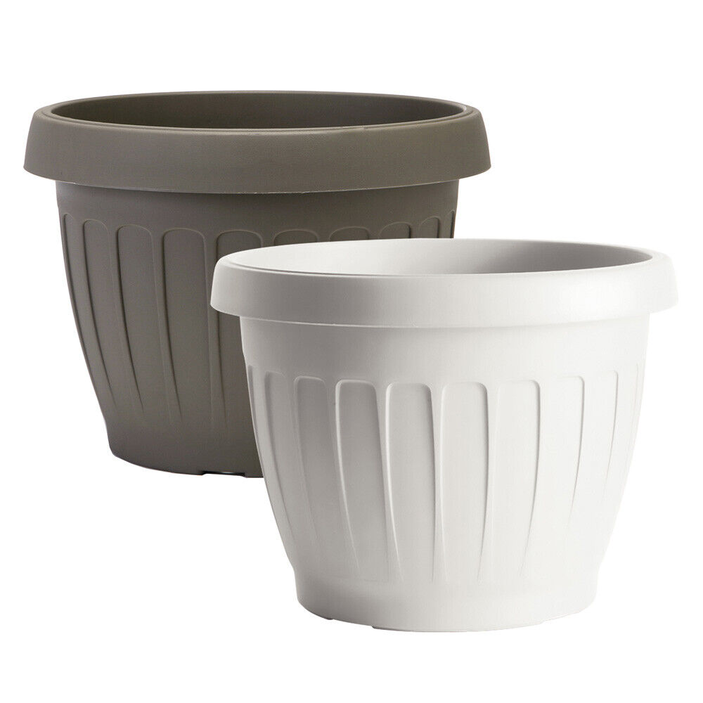 VASO TONDO ø 35 x h.26 Lt. 16 - bianco BAMA