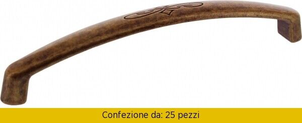 Maniglia Antichizzata 15130Z mm 128 Florance Pezzi 25 Metal Style 15130Z1280009