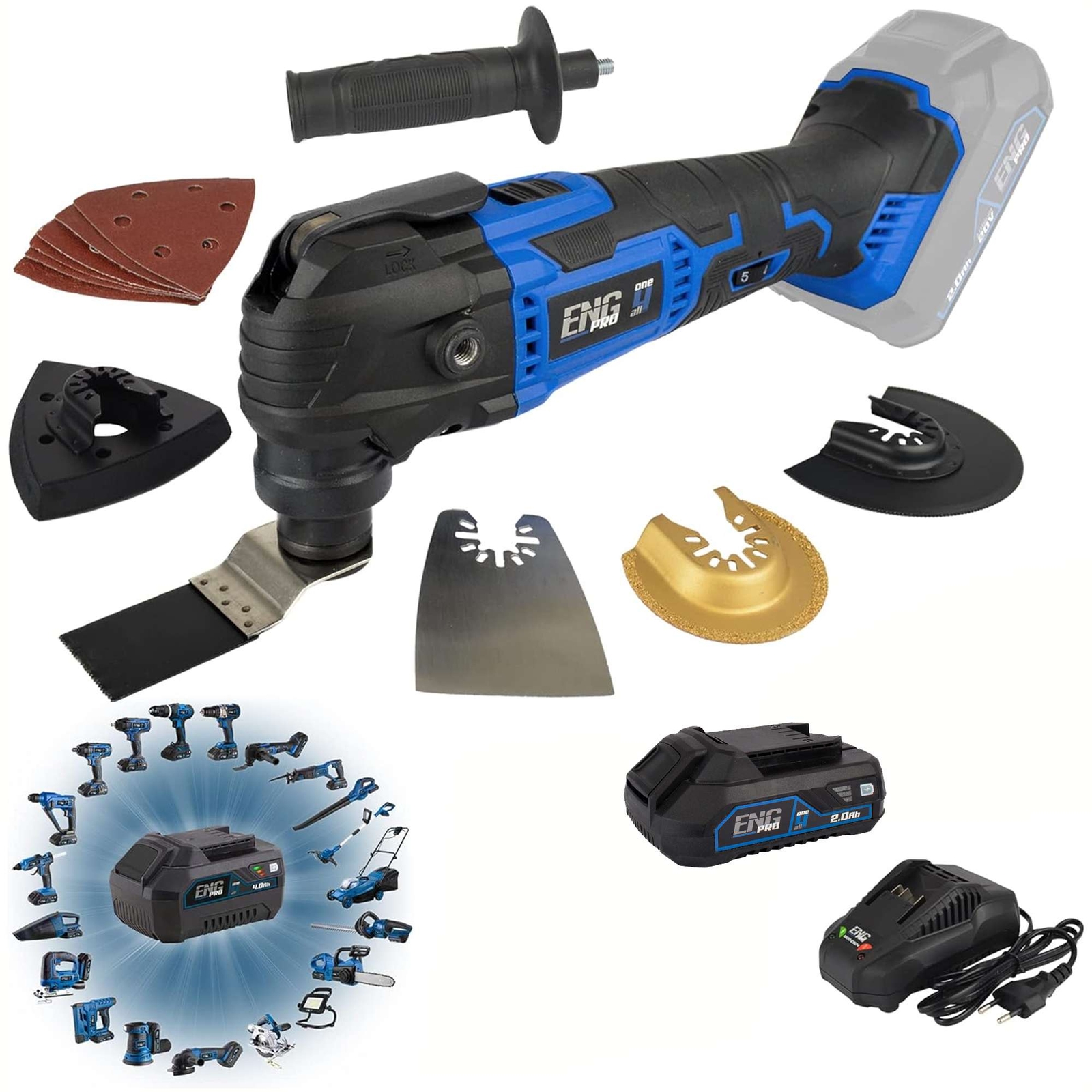 Utensile multifunzione - Linea professionale ONE4ALL 20V - 1 batteria 2.0Ah