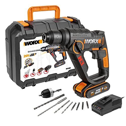 Worx WX390 - H3 (TM) Drill/Atornilllador/martello 1 Bat. 20V-2,0Ah Li-Ion (j2T)