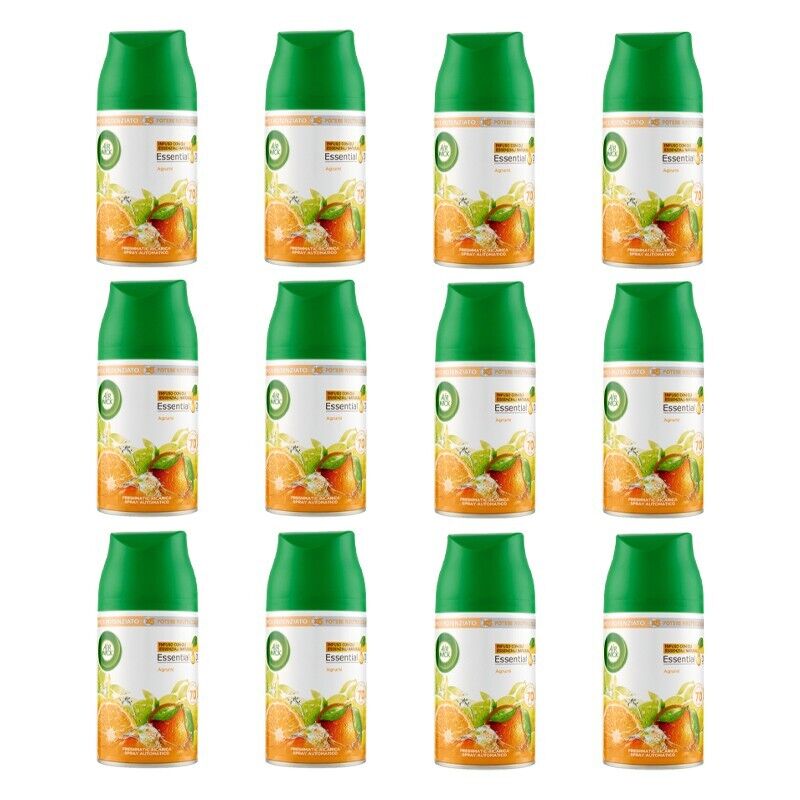 12pz Diffusore Automatico Air Wick Essential oils Agrumi ambiente casa 250ml