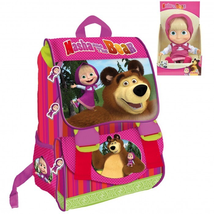 MASHA E ORSO ZAINO ESTENSIBILE+BAMBOLA di MASHA