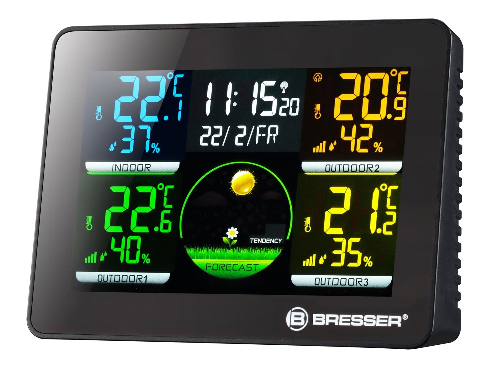 Bresser Thermo Hygro Quadro NLX Weather station black Weather station 7000023