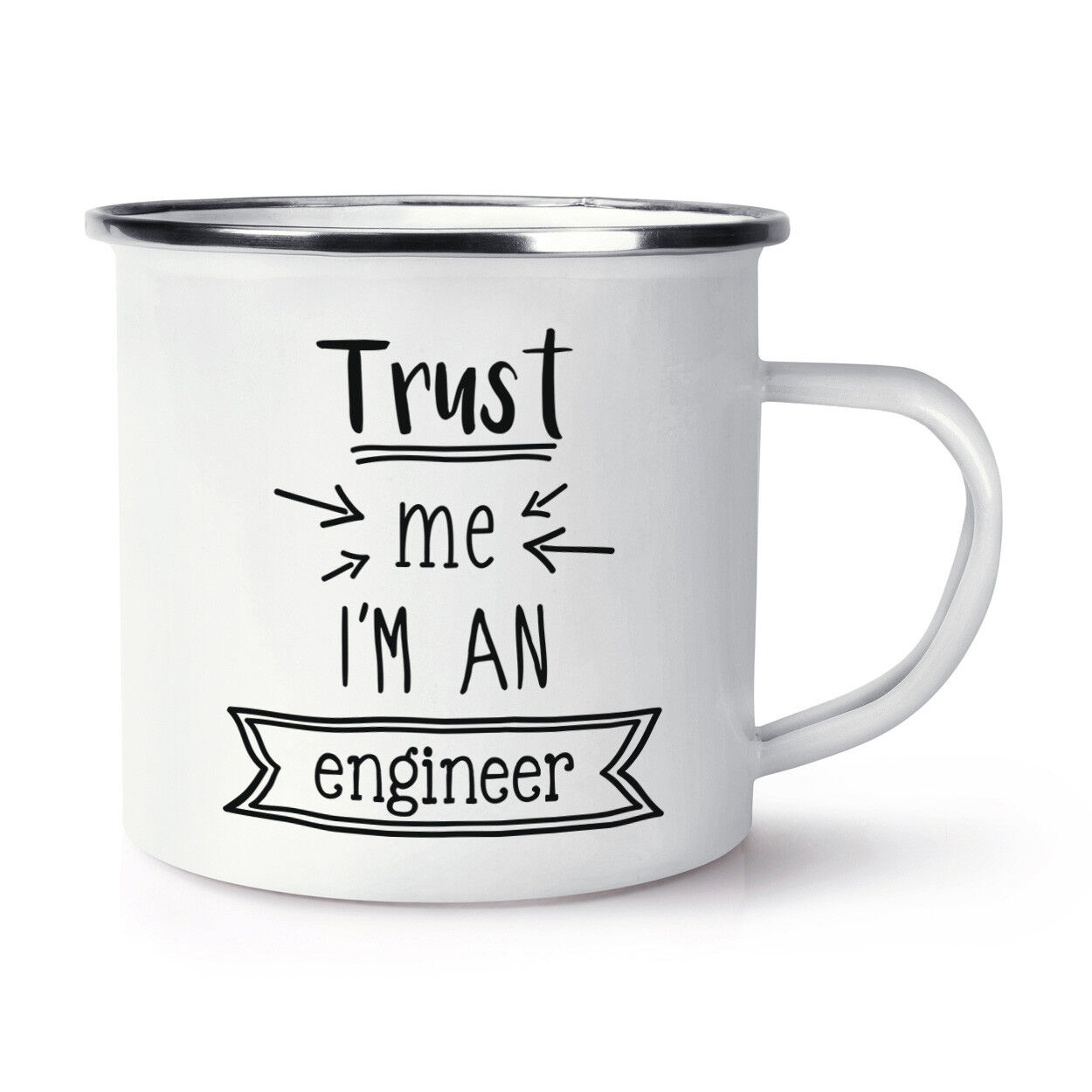 Fidati Me I'M An Engineer Rétro Smalto Tazza - Divertente Best Favorito Camping
