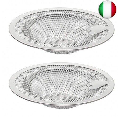 2 Pcs Filtro per Lavello da Cucina, Cucina Sink Strainer in Acciaio Inox,