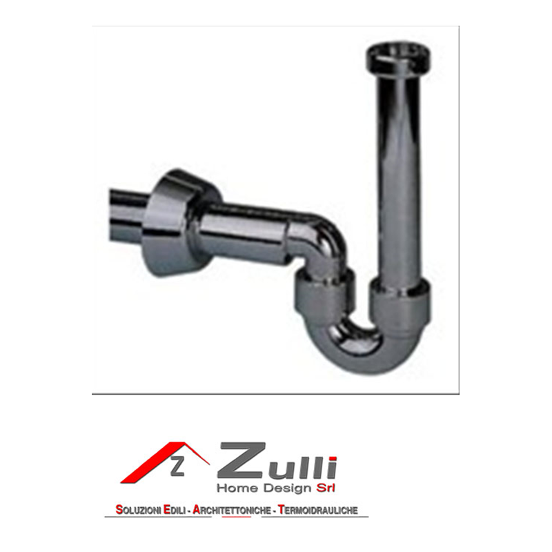 Sifone per bidet in ABS cromato lucido 11/4"x40 mm