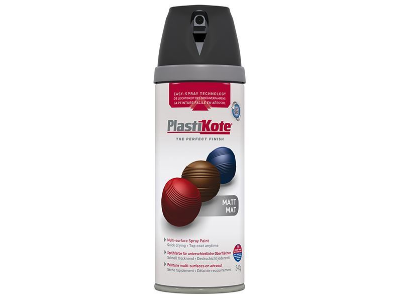PlastiKote - Twist & Spray Nero opaco 400ml
