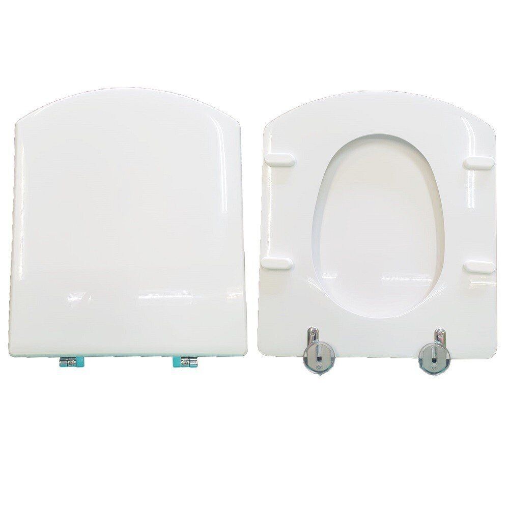 Copriwater Dama Senso Roca legno rivestito in resina poliestere bianco