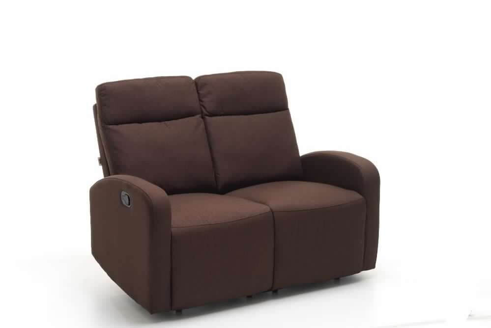 Divano recliner sheel marrone 2 posti reclinabile mod.relax arredo casa ufficio