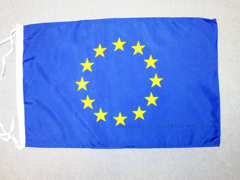 BANDIERA EUROPA 45x30cm - BANDIERINA UNIONE EUROPEA – UE 30 x 45 cm cordicelle -