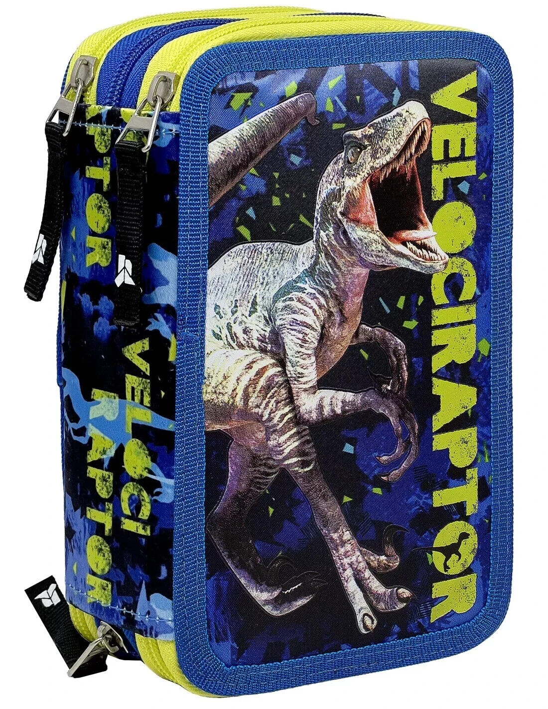Astuccio triplo riempito, 44 pezzi, Dinosauro Velociraptor Julian Ross