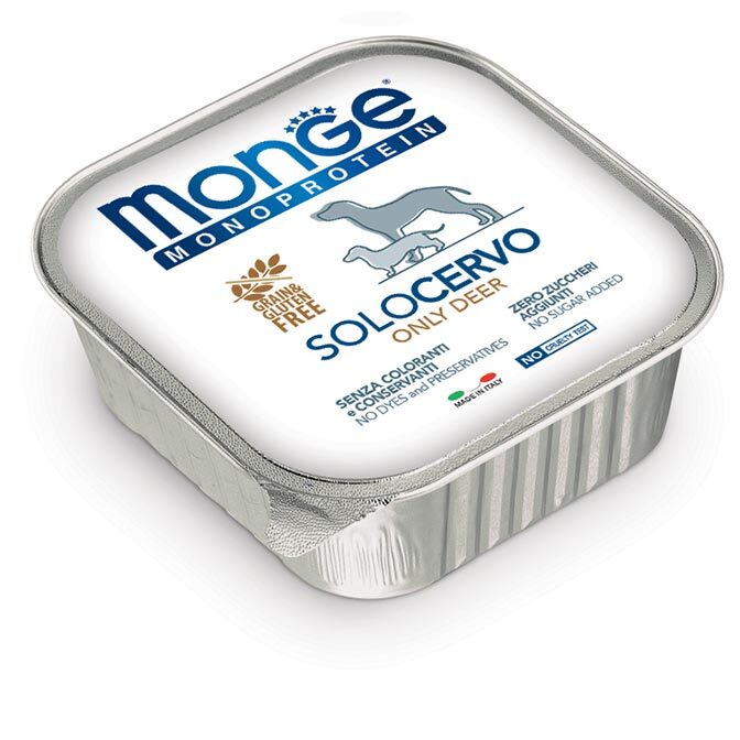 Monge Solo Cane Patè Cervo 150gr