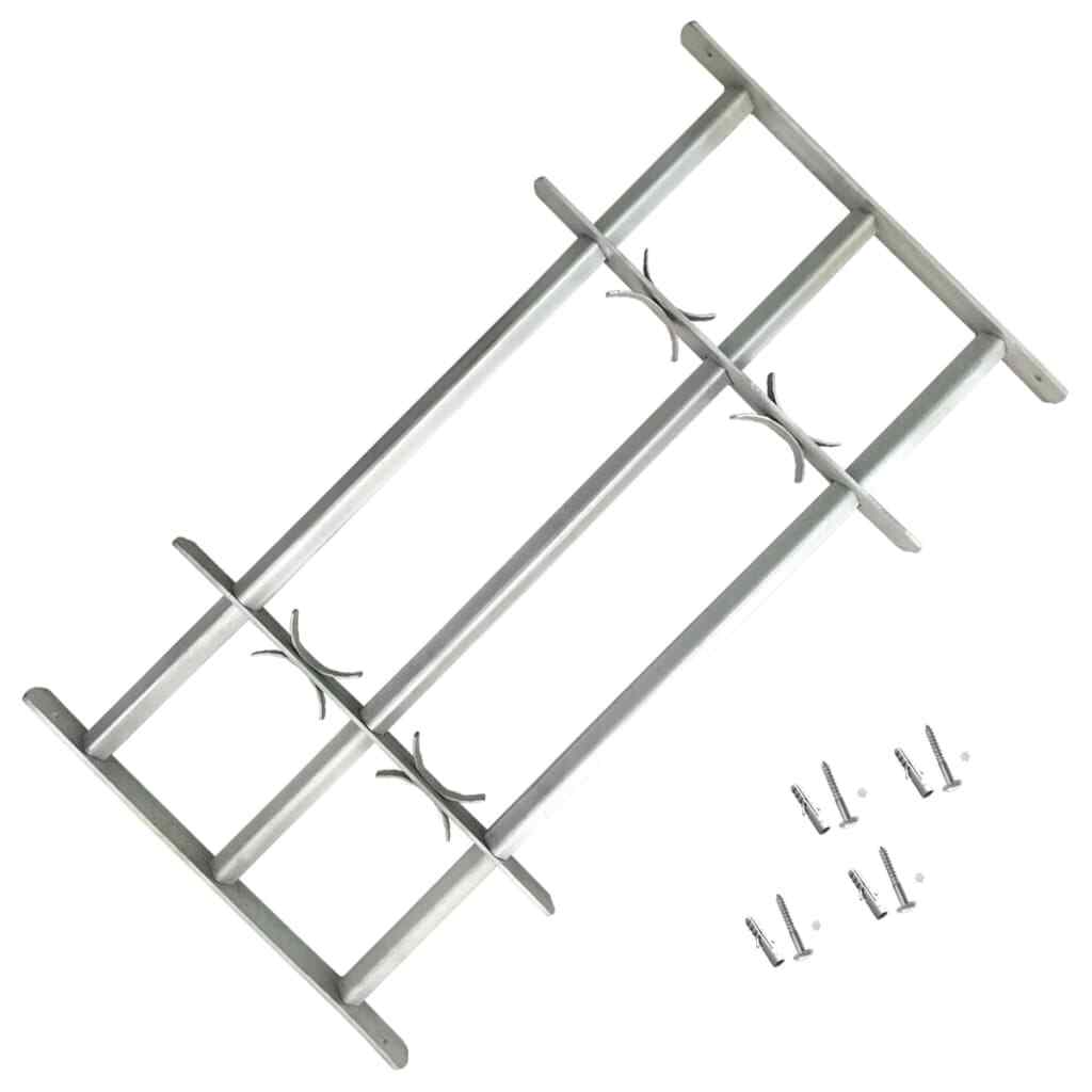 Grate per Finestre Regolabili 3 Barre Trasversali 1000-1500 mm