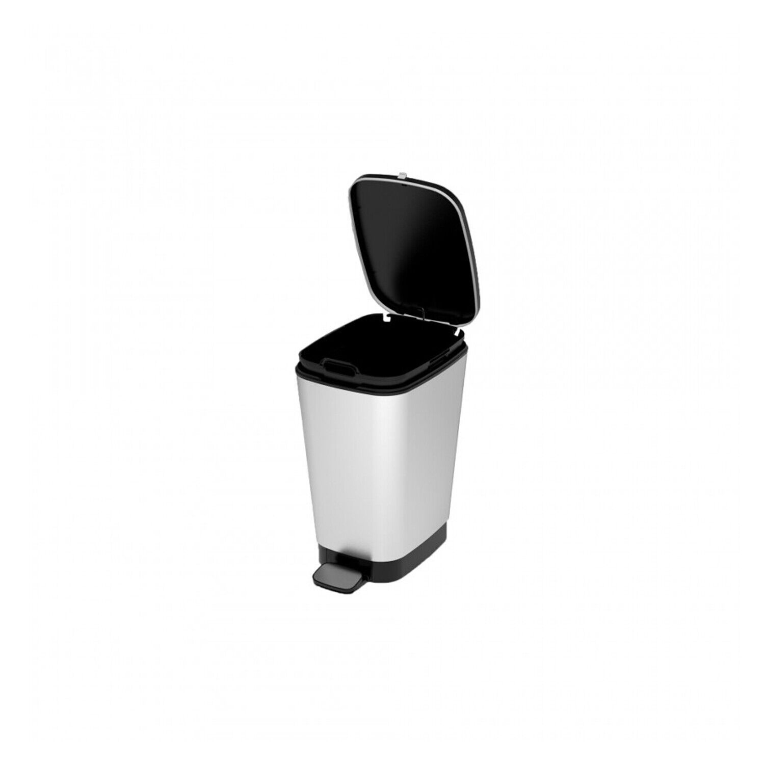 Pattumiera secchio con coperchio pedale grigia lt35 Keter raccolta differenziata