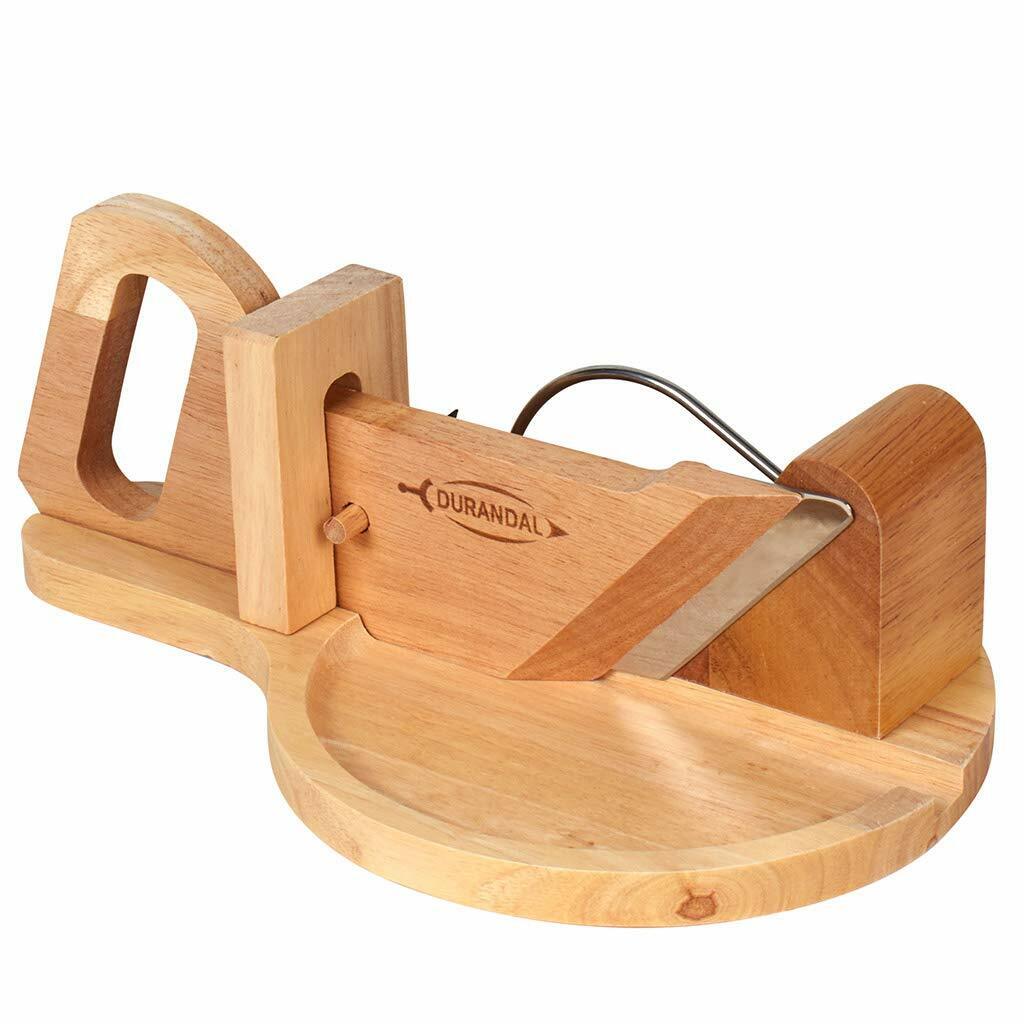 Ghigliottina affetta salame in legno | Affettatrice manuale taglia salame (N0h)