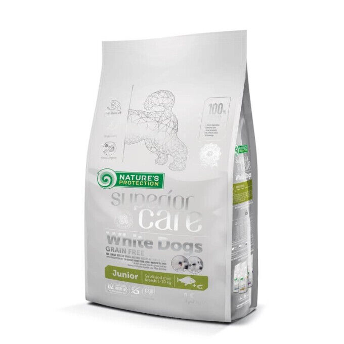 SUPERIOR CARE - CROCCHETTE PER JUNIOR  MANTI BIANCHI  WHITE DOGS GRAINFREE -   1