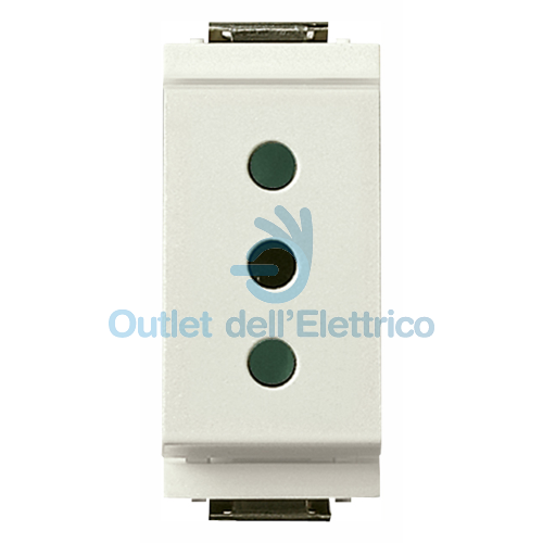 VIMAR IDEA MODULO STRETTO PRESA 2P+T 10A P11 BIANCO 17031.B
