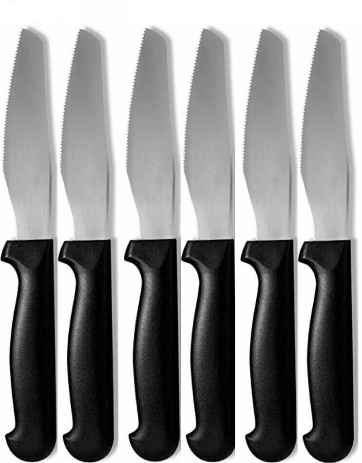 Abert rost, set 6 coltelli pizza, carne lama in acciaio inox estremamente taglie