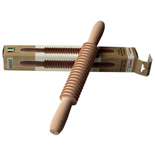 MATTARELLO TAGLIAPASTA PER TAGLIATELLE LARGHE WOODEN ROLLING PIN Ø 4 cm
