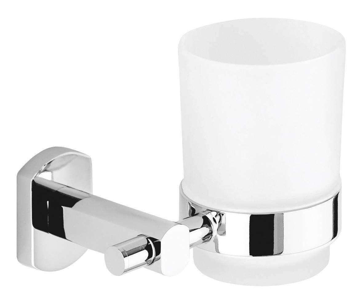 GEDY Porta spazzolino Bicchiere Porta spazzolini Muro Bagno Cromo ED10/13 Edera