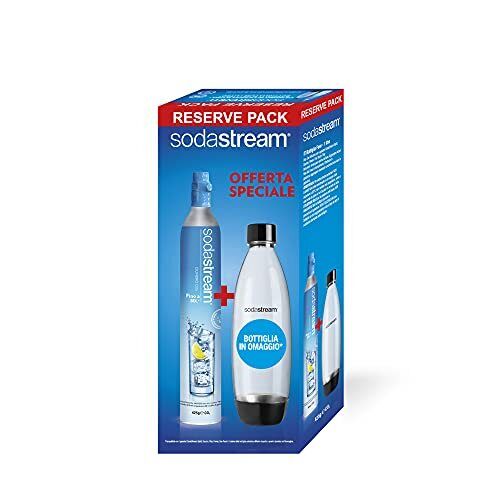 Sodastream Cilindro Ricarica Gas CO2 per Gasatore + Bottiglia in PET Fuse da 1 L