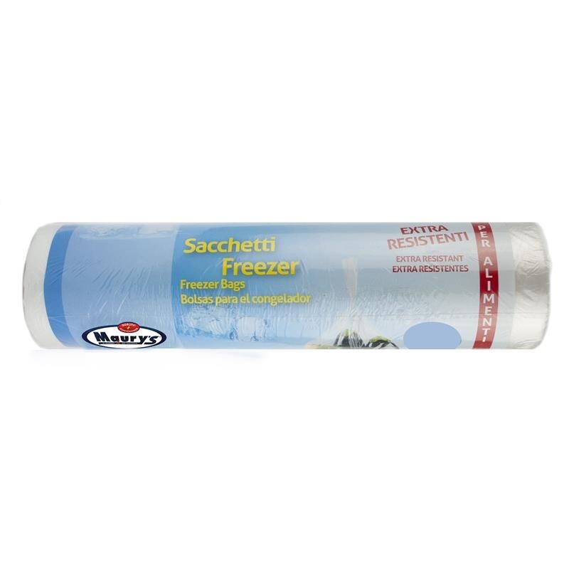 MAURY'S ROTOLO SACCHETTI ALIMENTI FRIGO 300 PZ 28 X 42 CM EXTRA RESISTENTI