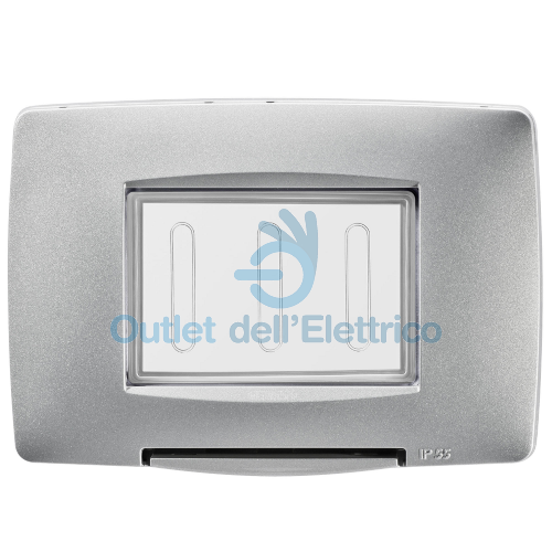 GEWISS GW16704VT PLACCA STAGNA 4P IP55 TITANIO