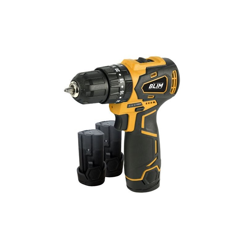 TRAPANO A PERCUSSIONE A BATTERIA 12V 2Ah BLIM BL0101 MOTORE BRUSHLESS PROFESSION
