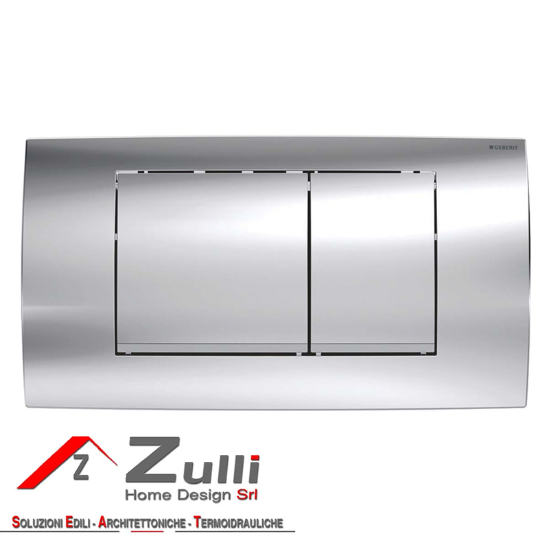 Geberit Twinline30, placca di comando doppio tasto, cromato/satinato/cromato