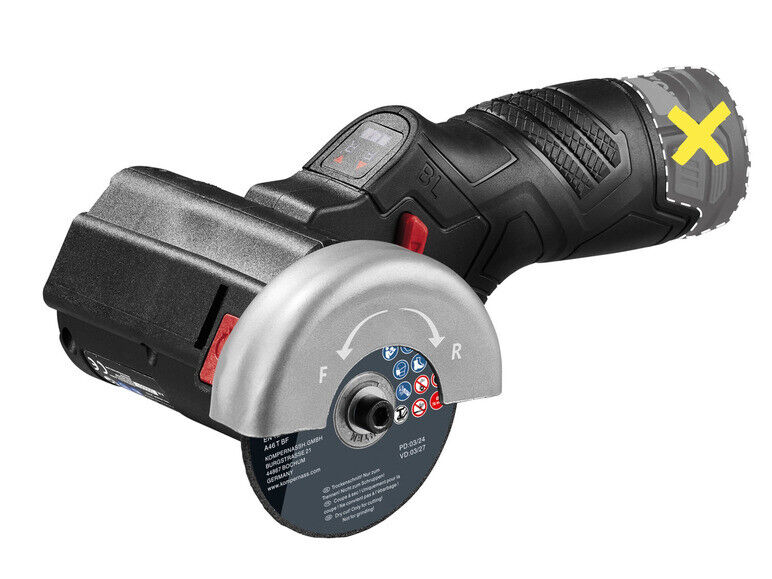 PARKSIDE PERFORMANCE Smerigliatrice angolare a batteria 75mm PPWSA 12 A1, 12 V x