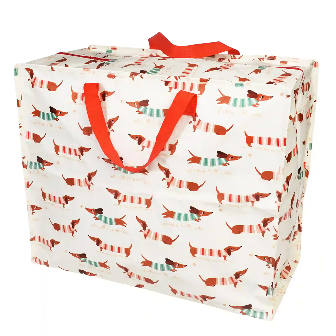 Borsa Shopper  Nylon Plc Jumbo 28x55x48cm Sausage Dog | Rex London