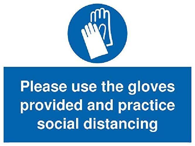 Viking Signs Please use the gloves provided and practice social distancing sign