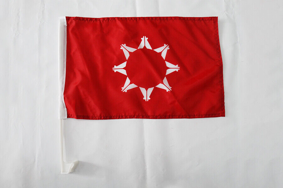 BANDIERA PER AUTO SIOUX 45x30cm - BANDIERINA DA AUTO DEI SIOUX 30 x 45 cm - Nuov