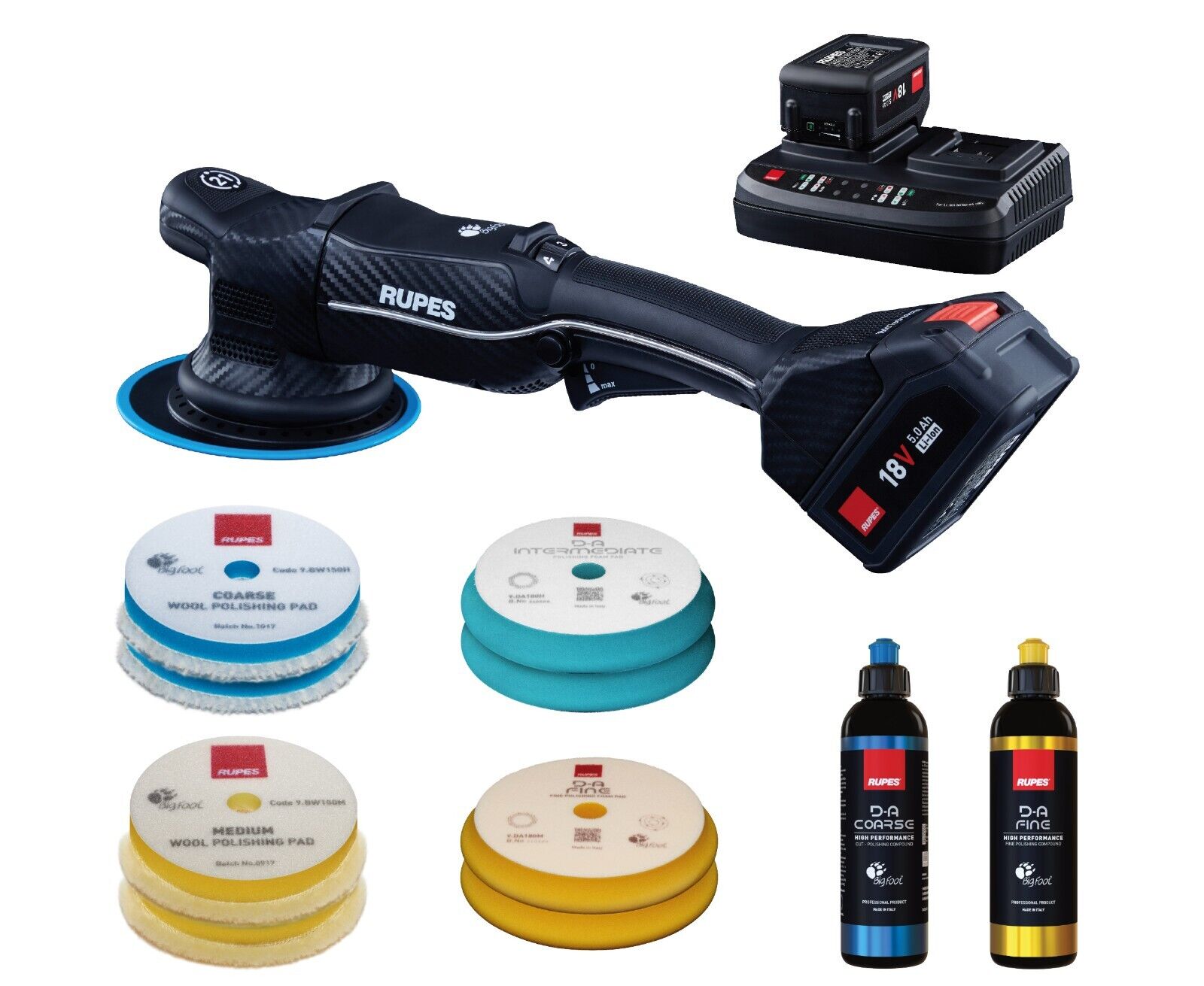 LUCIDATRICE ROTORBITALE BIGFOOT HLR21 IBRID RUPES ROTORBITAL POLISHER DETAILING