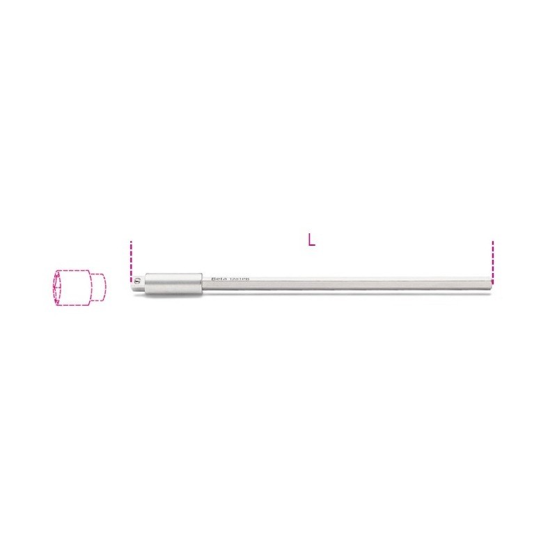 PORTABUSSOLE QUADRO MASCHIO 1/4" CROMATO L MM 175 ART. 1281PB