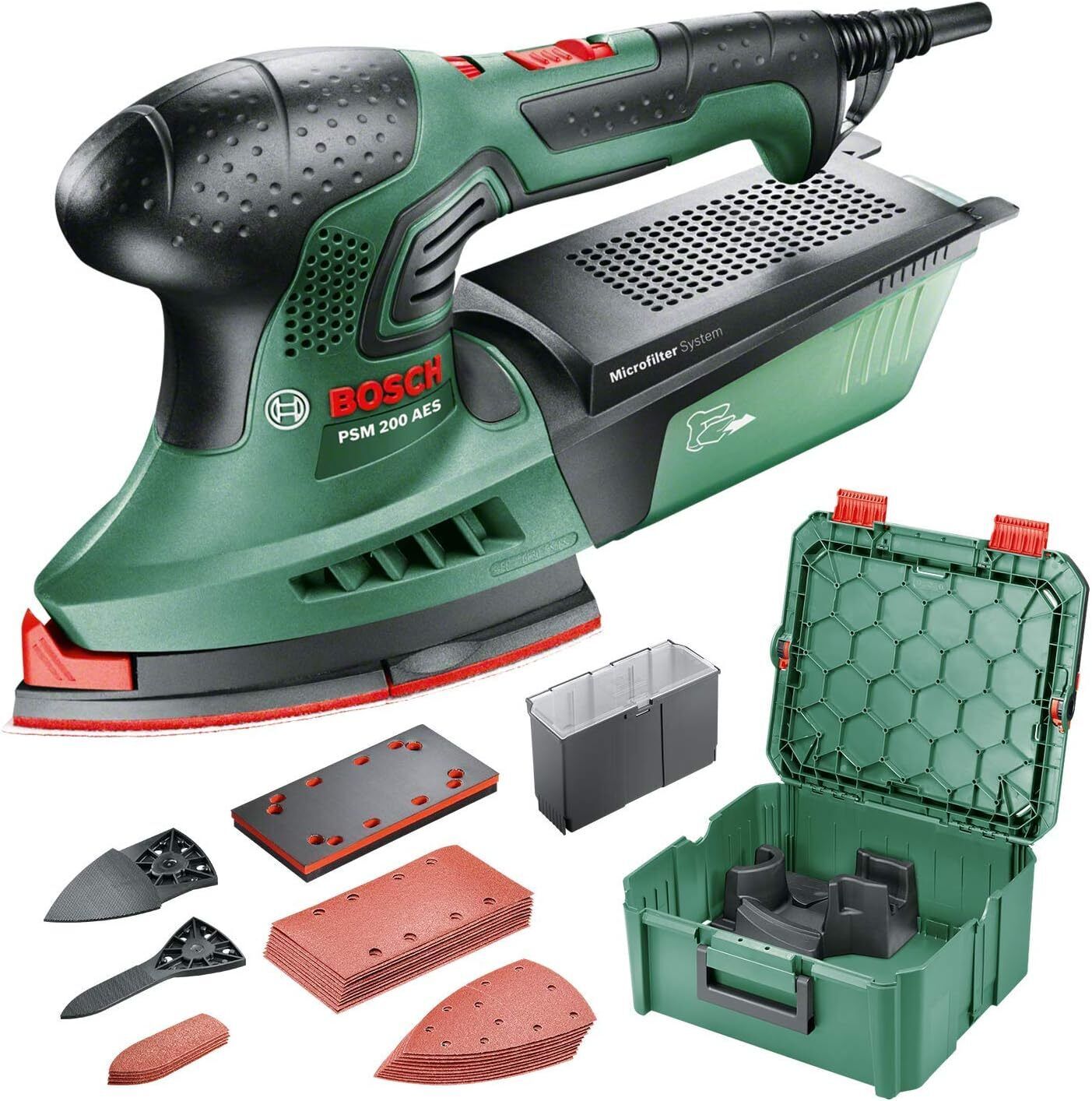 Bosch Home and Garden Levigatrice palmare PSM 200 AES (200 W, in SystemBox M)