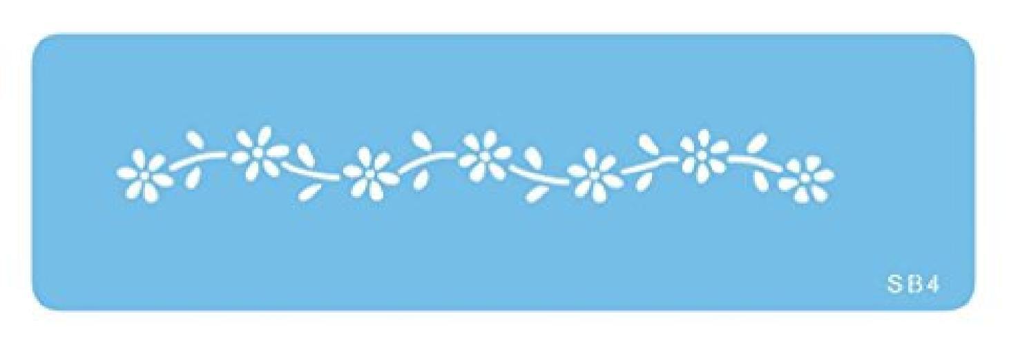 jem SB4 Bordo Margherite Stencil per Cake Design, Blu
