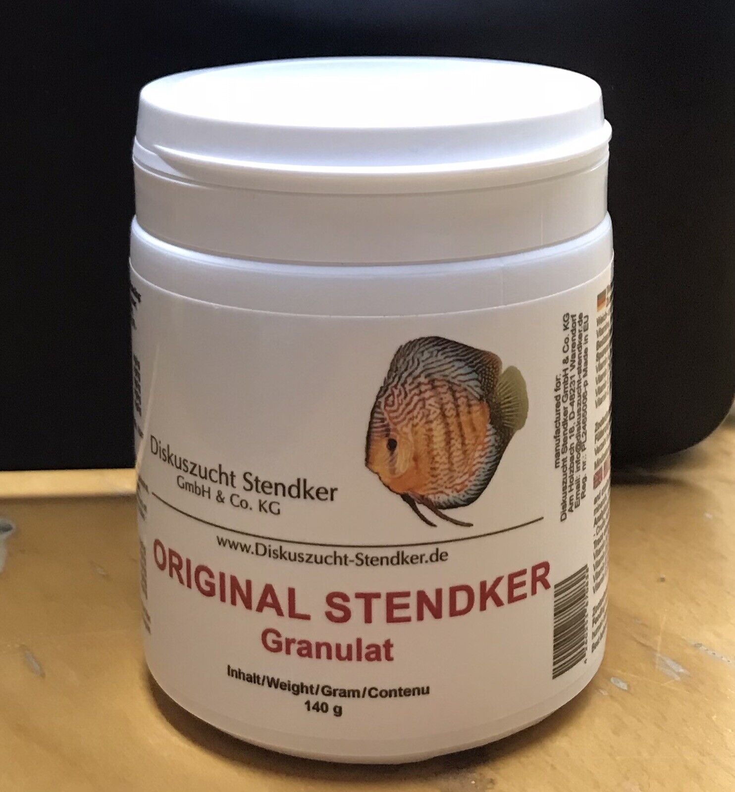 ORIGINAL STENDKER GRANULAT 140 GR GRANULATO MANGIME PER DISCUS PESCI ACQUARIO