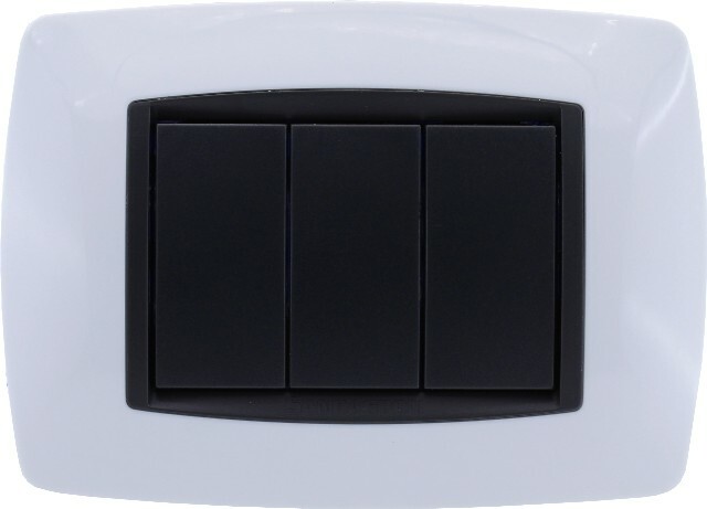 Placca Bombè Bianca 503 3M 3 Moduli Compatibile Living International