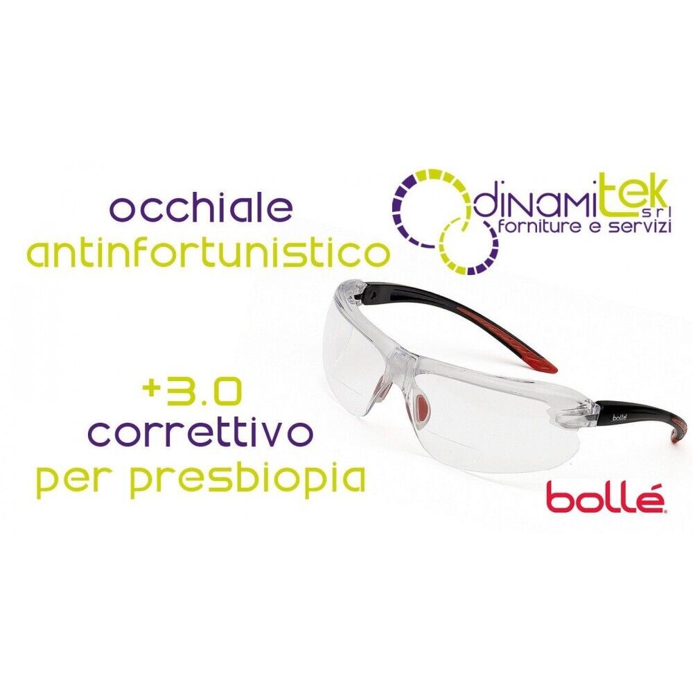 IRIDPSI30 OCCHIALE ANTINFORTUNISTICO CORRETTIVO PER PRESBIOPIA +3.0 BOLLE' SAFET