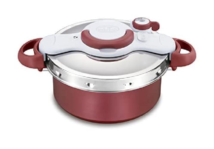 Tefal Clipso Minut Duo Olla a presión de 5 L de aluminio con 5 sistemas de segur