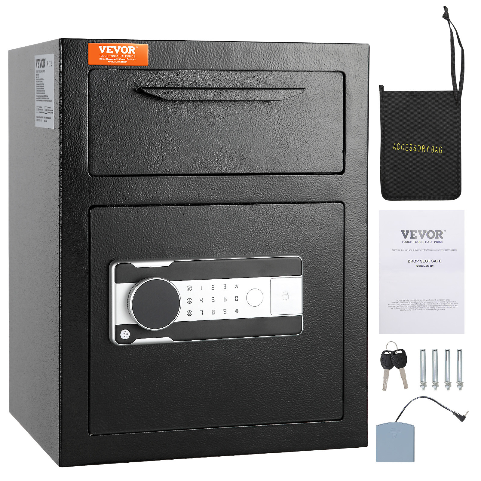 VEVOR Cassaforte Sicurezza con Serratura Codice 1,7C Contanti Documenti Contanti