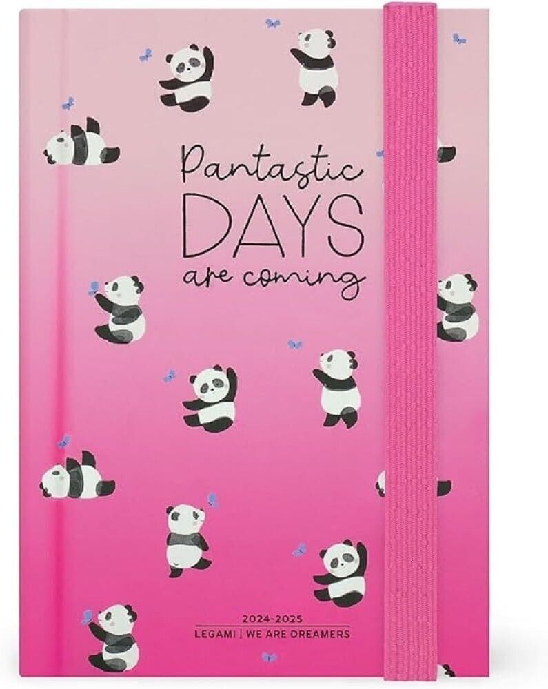 AGENDA setttimanale 16 MESI 2024 2025 LEGAMI PANDA small cm 14x10
