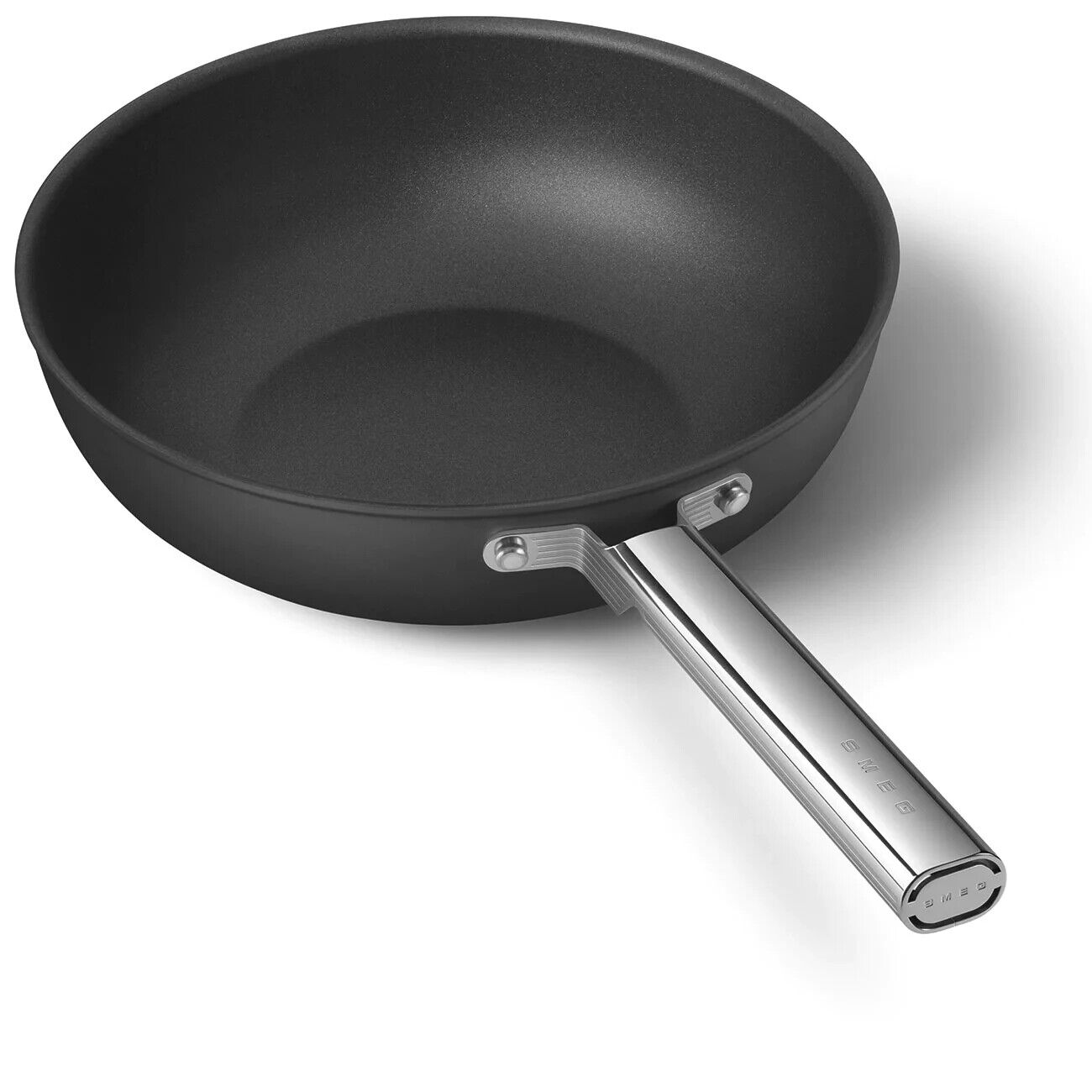SMEG PADELLA CM 28 NERO WOK ALLUM. ANTIADERENTE COOKWARE INDUZIONE 3 2023