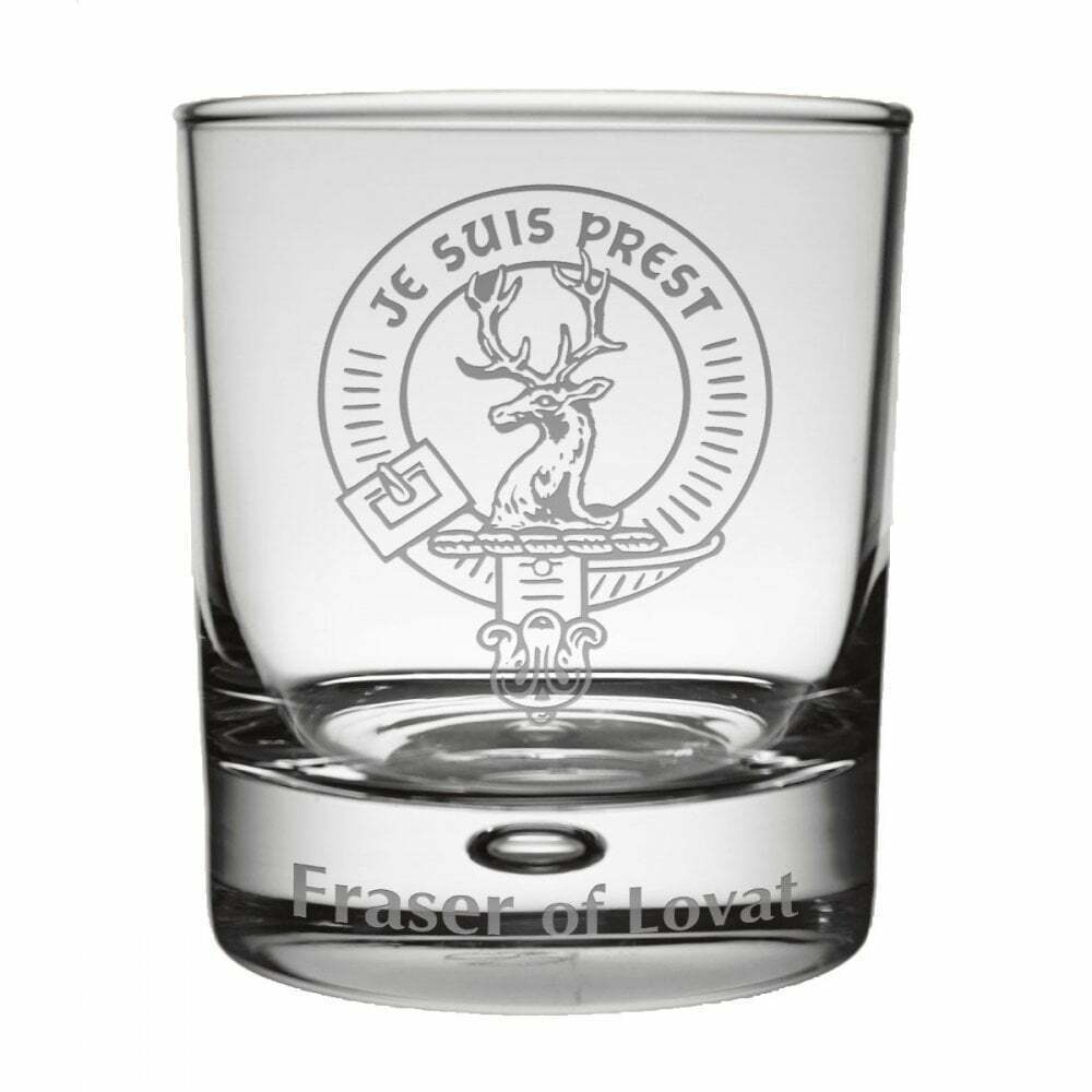 Art Pewter Macfarlane Clan Crest Whisky Vetro Tumbler WG-C57