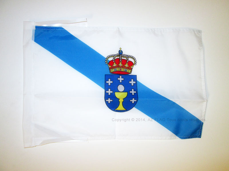 BANDIERA GALIZIA 45x30cm - BANDIERINA GALICIA IN SPAGNA 30 x 45 cm cordicelle -