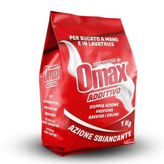 Omax additivo igienizzante doppia azione profuma ravviva i colori 1kg