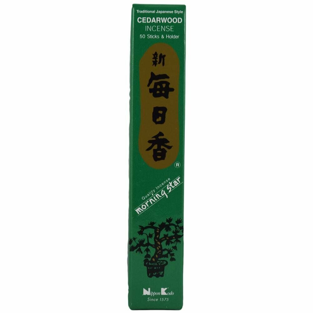 50 Bastoncini LEGNO DI CEDRO Incenso Giapponese MORNING STAR Nippon Kodo Aroma